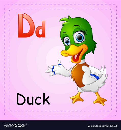 Animals Alphabet D Is For Duck Royalty Free Vector Image