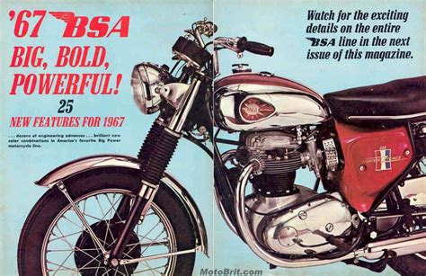 Vintage Bsa Motorcycle Advertisements Bsa Motorcycle Vintage