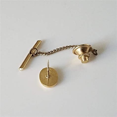 Gold Tone Tie Tack Classic Style Vintage Gold Metal Tie Tack T