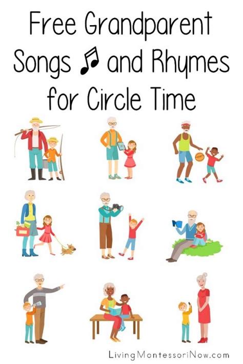 Free Grandparent Songs And Rhymes For Circle Time Living Montessori Now