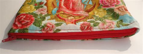 guadalupe mexican virgin mary wallet makeup bag cosmetic bag coin purse · vintage galeria