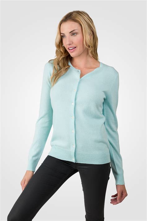 Maybe you would like to learn more about one of these? Aqua Blue Cashmere Button front Cardigan Sweater - JENNIE LIU