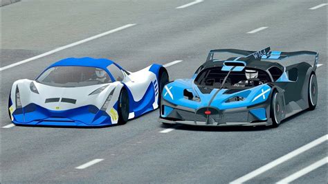 Bugatti Bolide Vs Devel Sixteen Drag Race 20 Km Youtube