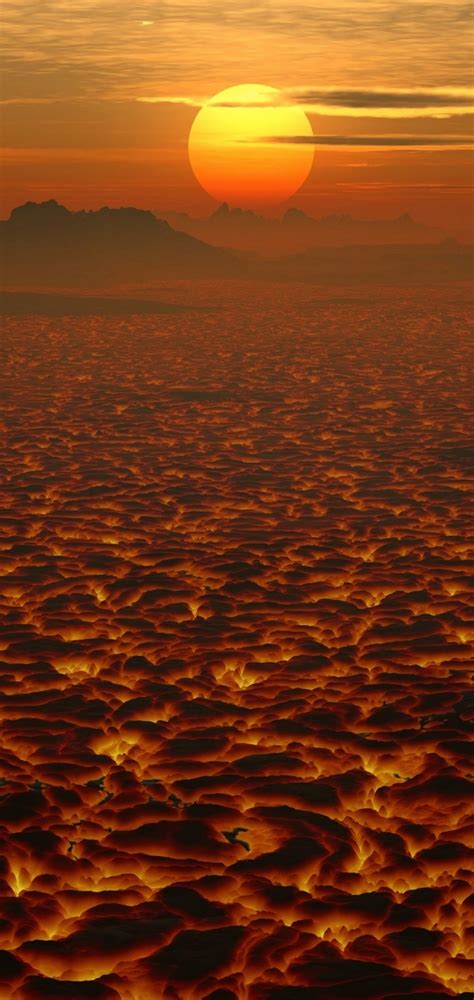 720x1520 Sunset In Volcano Desert 720x1520 Resolution Wallpaper Hd