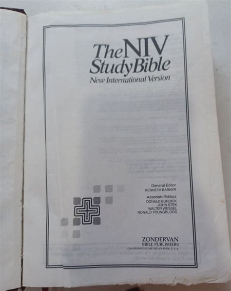 The Niv Study Bible New International Version Niv Bonded Leather