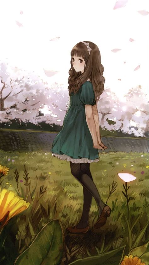 Lonely Girl Mobile Wallpaper 5806 Anime Pinterest