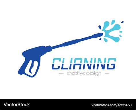 Washing Logo Template For A High Pressure Washer Vector Image