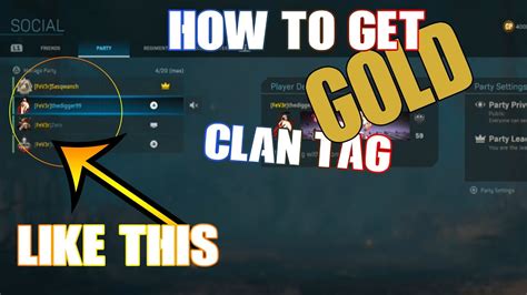 How To Get A Gold Clan Tag In Modern Warfare Regiment Tags Youtube