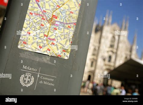 Mappa Di Ciclo Di Località In Affitto Nel Centro Di Milano Con Il Duomo