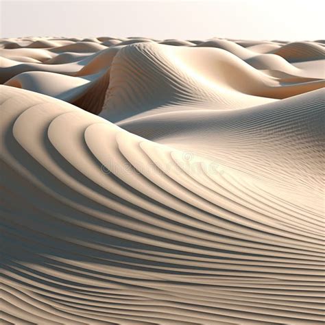 Sand Dunes Sand Dunes In The Desert Abstract Background AI Generated Stock Illustration