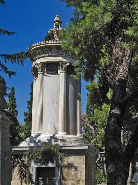Karapanos Grave Athens First Cemetery Mets Athens Greece Gravestone