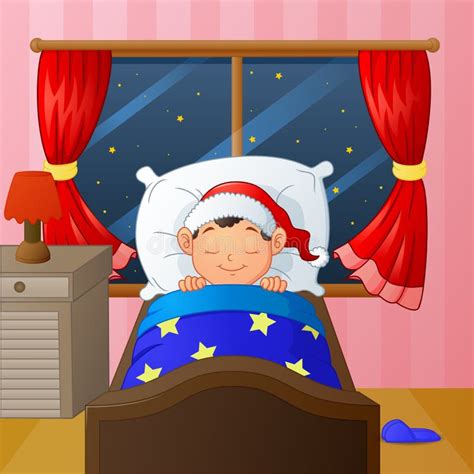 Little Boy Sleeping Bedroom Night Stock Illustrations 532 Little Boy