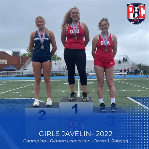 Pioneer Athletic Conference On Twitter Girls Javelin Top 3 Ck7s1mjppm