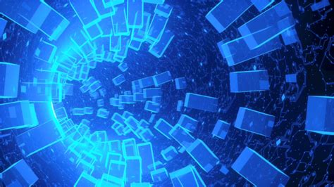 Abstract Blue Hardware Tunnel High Technology Motion Graphics Videohive