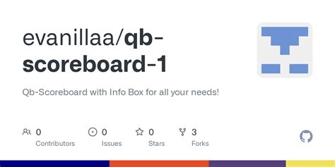 Github Evanillaaqb Scoreboard 1 Qb Scoreboard With Info Box For All