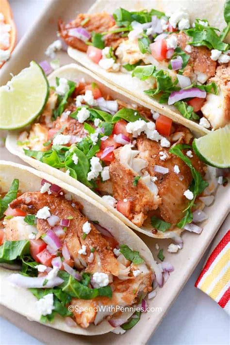 Use any white fish you like, then top with a store cupboard salsa and spicy mayo. Easy Fish Tacos are the perfect weeknight meal and go from ...
