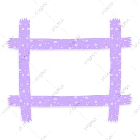 Stationery Border White Transparent Purple Wave Dot Pattern Cartoon