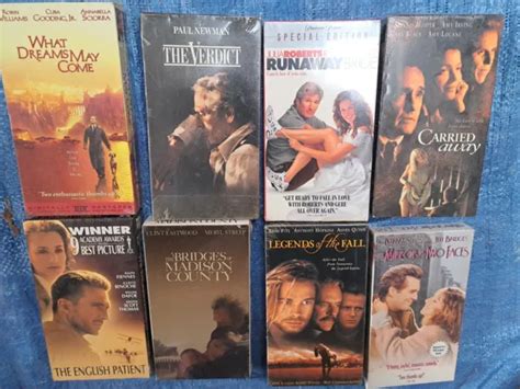 Vintage 1990s 90s Vhs Tapes Classic Movie Lot Of 8 Films Action Drama