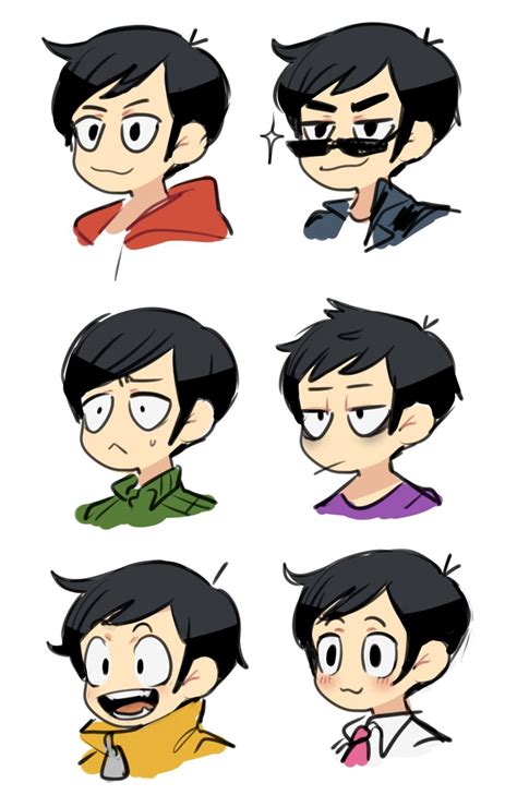 some cartoon faces with different facial expressions