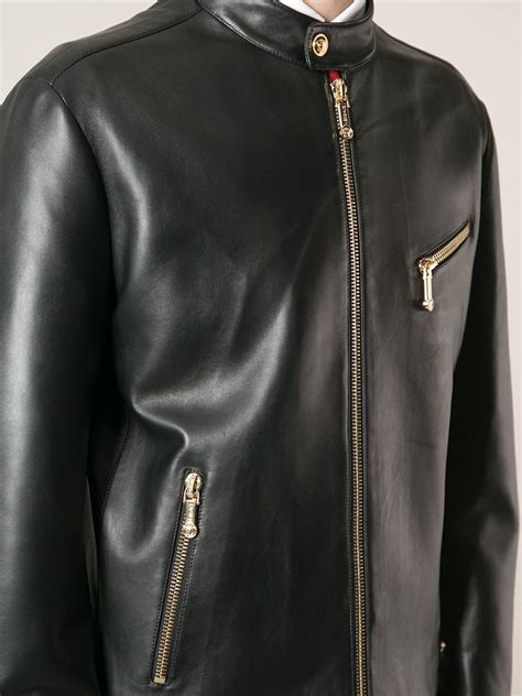Versace Classic Leather Jacket In Black For Men Lyst