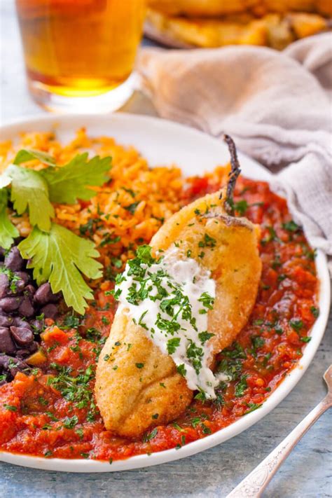 this authentic chile relleno recipe is a traditional mexican dish of flavorful chilies stuff