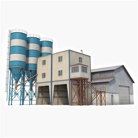Cement Plant 3d Model Cgtrader