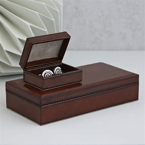 Leather Personalised Cufflink Box By Life Of Riley