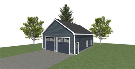 Garage Plans 30 X 40 2 Car Garage Plans 812 Pitch 12 Wall Height Etsy