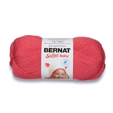 Bernat Softee Baby Yarn 100 Acrylic Lightweight 3 Soft Red 5