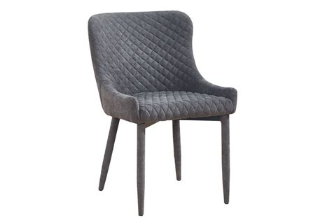 The backrest is wide and curves for support, while the padded seat is wide to offer a comfortable feel. Draco Grey Chair by TOV at Gardner-White