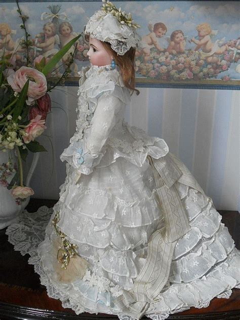 Doll In White Antique Doll Dress Antique Dolls Victorian Dolls