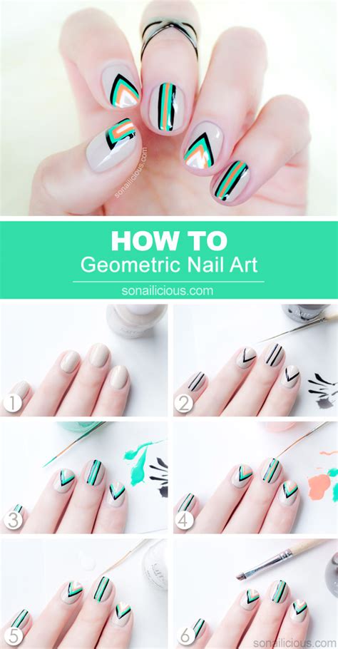 Geometric Nail Art Tutorial Sonailicious