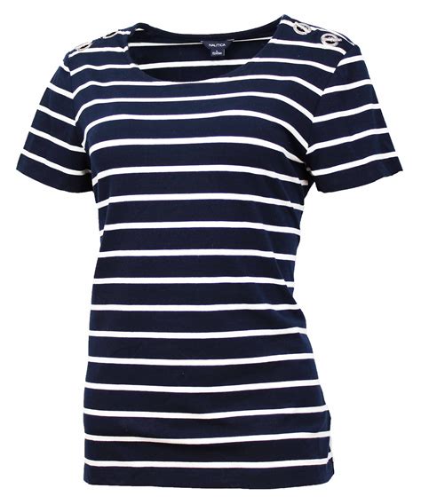 Navy And White Striped T Shirt Womens The Fifth Label Off Duty Womens T