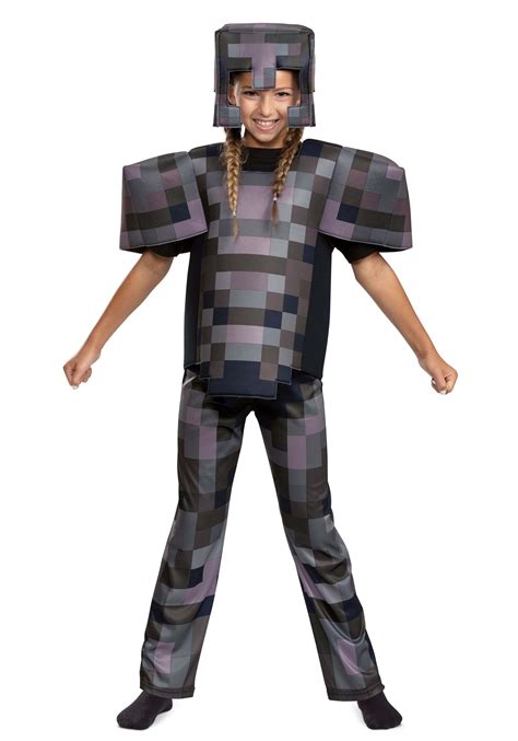 Minecraft Netherite Armor Kids Deluxe Costume