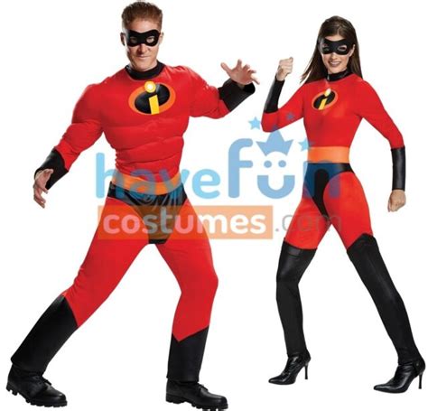 Couples Costumes Mr Incredible Elastigirl Adult The Incredibles Husband Wife Ebay