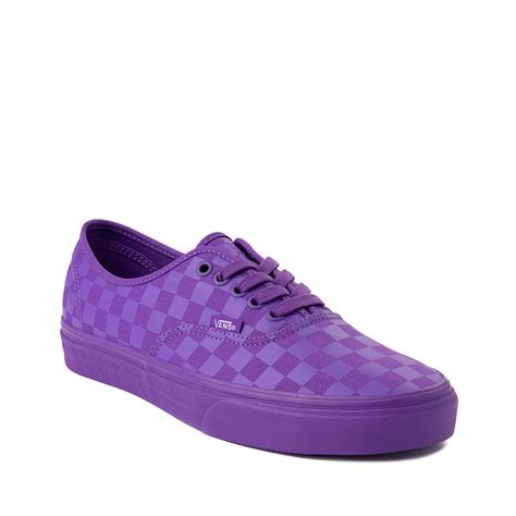 Vans Authentic Tonal Checkerboard Skate Shoe Electric Purple Journeys