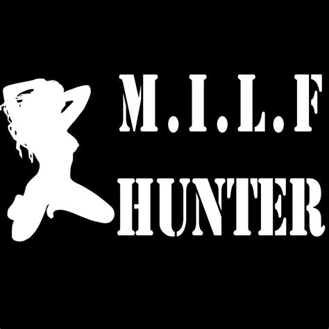 funny milf hunter sexy cougar silhouette 6 vinyl sticker car decal 6 white
