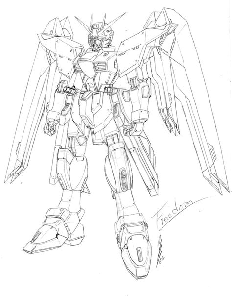 Freedom Gundam Sketch By Guyverc On Deviantart