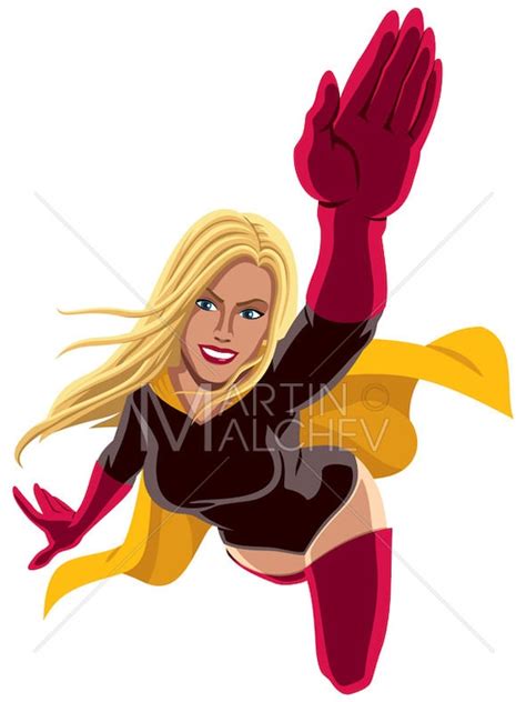 Superhero Flying Woman