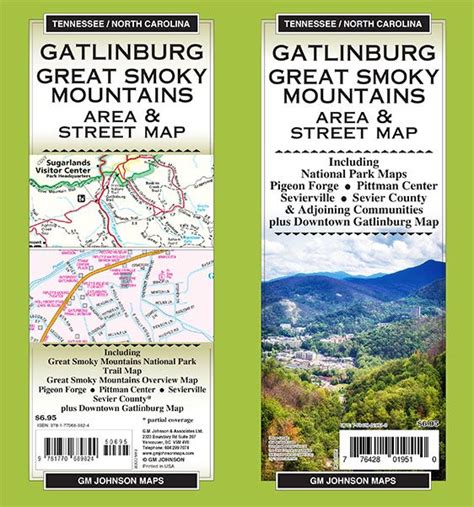 Gatlinburg Great Smoky Mountains Tennessee Area Map Gm Johnson Maps