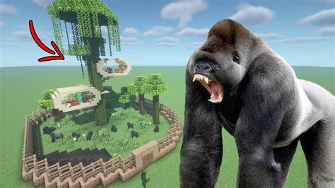 How To Live Inside A Gorilla Farm In Minecraft Pe Youtube