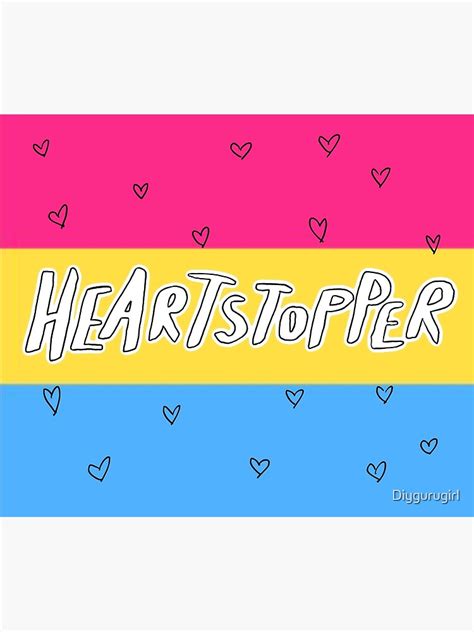 heartstopper logo pansexual pride flag metal print for sale by diygurugirl redbubble