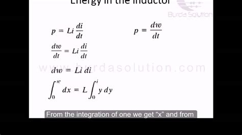 Power And Energy In Inductor Youtube