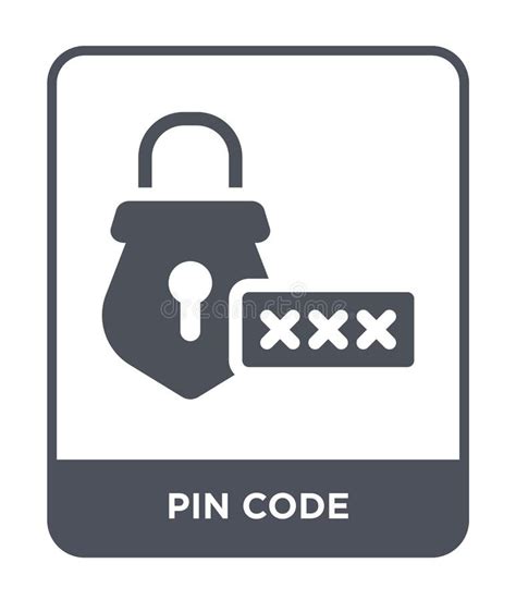 Pin Code Icon In Trendy Design Style Pin Code Icon Isolated On White