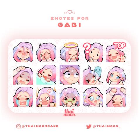Emotes Twitch Thaimoon Design Reference Drawing Reference Twitch