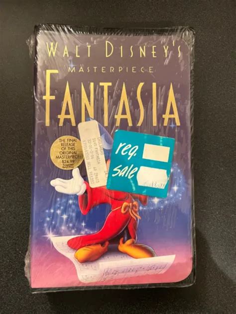 Sealed Walt Disney S Masterpiece Fantasia Vhs Black Clamshell