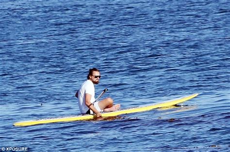 leonardo dicaprio and girlfriend toni garrn spend go paddle boarding daily mail online