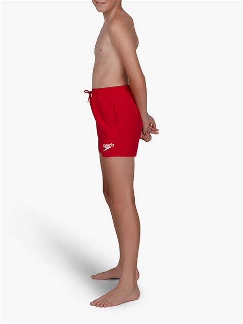 Speedo Boys Essentials 13 Swim Shorts Red At John Lewis And Partners