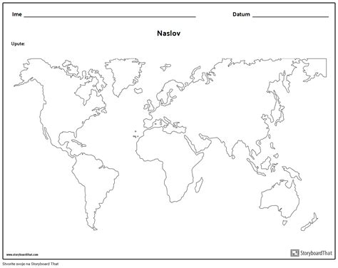 Geografska Karta Svijeta