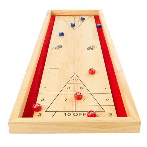 Tabletop Shuffleboard Game Desktop Pinewood Competition Board Game By